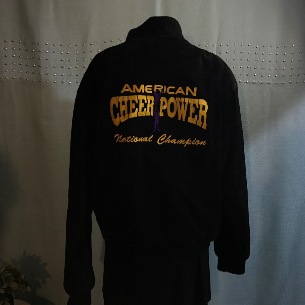 Leather suede women's American Cheer Power Nat. Champion Jacket Size S